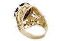 Anneau Alexandrite Or jaune 8 carats Vintage vrc031x-ax Art Deco Style soviétique russe URSS